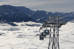 Gruppenumlaufgondelbahn Beatenberg-Niederhorn Gondel auf Masten Nr. 6.