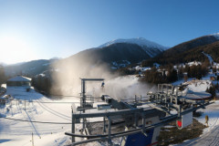 Technische Beschneiung im Skigebiet Eischoll