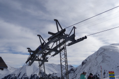 Bügellift Homad letze Stützen vor Bergstation